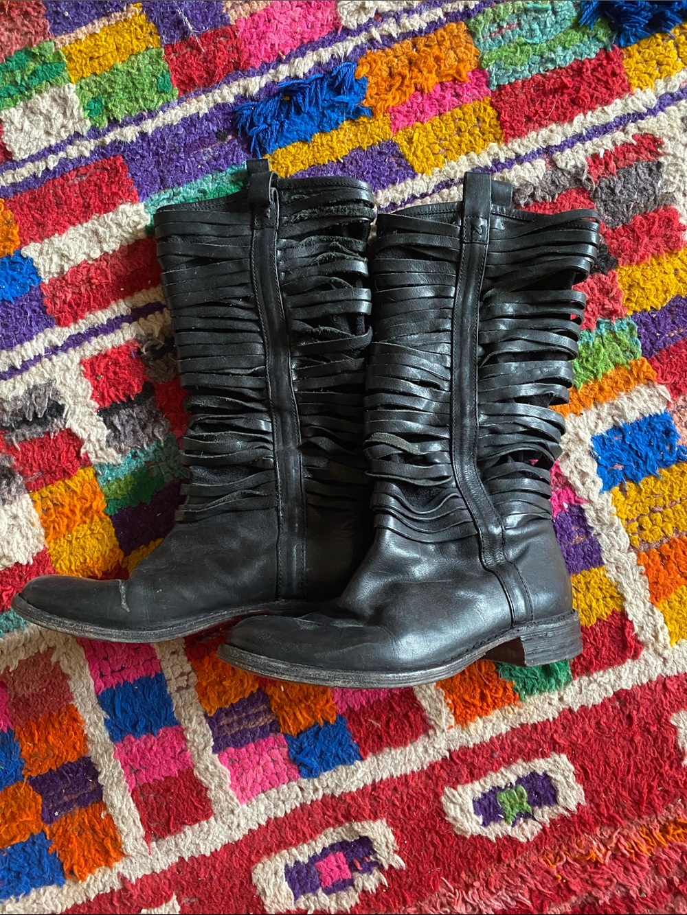 Fiorentini and Baker Black Leather Boots